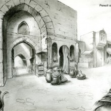 Persian Scene – Pencil On Paper