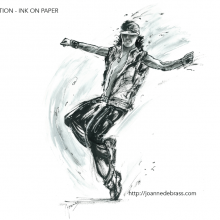 Male Dancer illustration – Ink on paper
